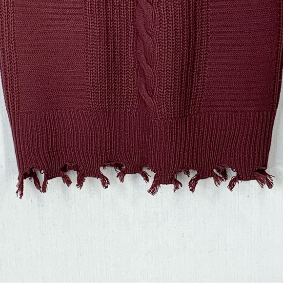 Full Circle Trends~NWT~Long Sleeve Cable Knit Frayed Edge Sweater Dress~Sz 1X - Picture 5 of 14
